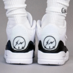 頂級純原Fragment Design x Air Jordan 3 黑白藤原浩閃電aj3低筒籃球鞋運動鞋球鞋男鞋 - 画像 (18)