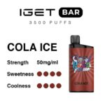 澳洲爆款熱銷 IGET Bar 3500 Puffs 拋棄式/一次性電子煙 - 画像 (7)